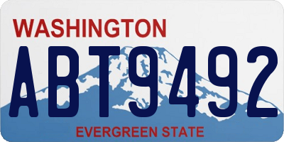 WA license plate ABT9492