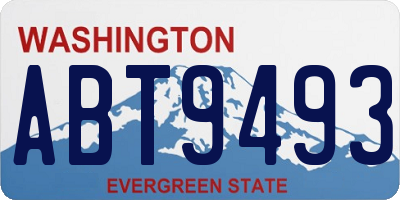 WA license plate ABT9493