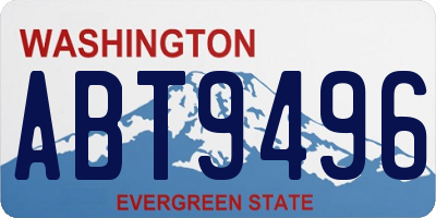 WA license plate ABT9496