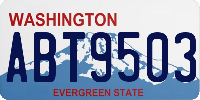 WA license plate ABT9503