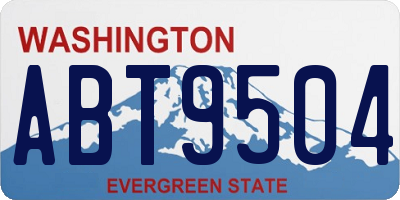 WA license plate ABT9504