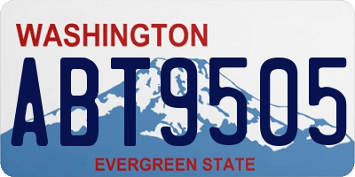 WA license plate ABT9505