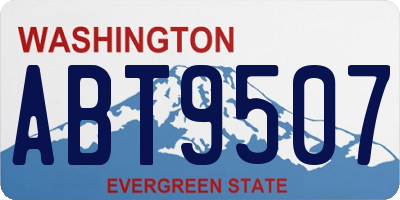 WA license plate ABT9507