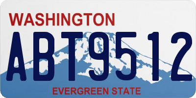 WA license plate ABT9512