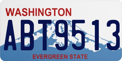 WA license plate ABT9513
