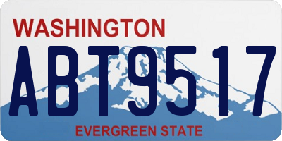 WA license plate ABT9517
