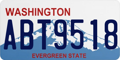 WA license plate ABT9518