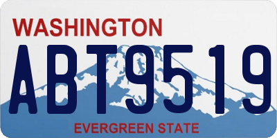 WA license plate ABT9519