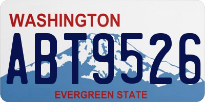 WA license plate ABT9526