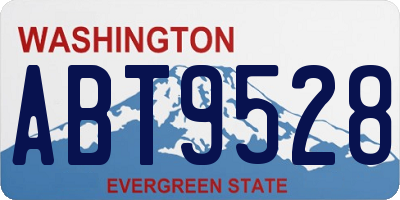 WA license plate ABT9528