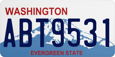 WA license plate ABT9531