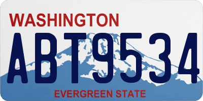 WA license plate ABT9534