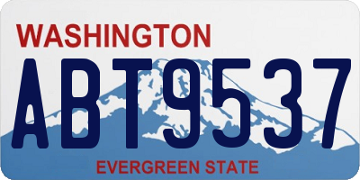 WA license plate ABT9537