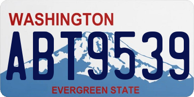 WA license plate ABT9539