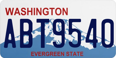 WA license plate ABT9540