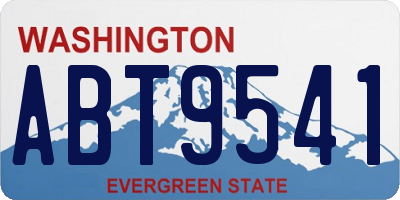 WA license plate ABT9541