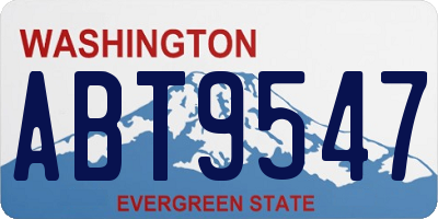 WA license plate ABT9547