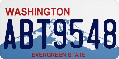 WA license plate ABT9548
