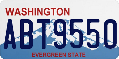WA license plate ABT9550