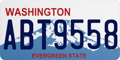 WA license plate ABT9558