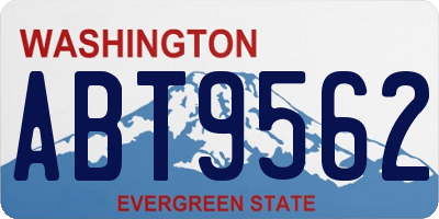WA license plate ABT9562
