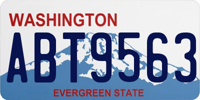 WA license plate ABT9563