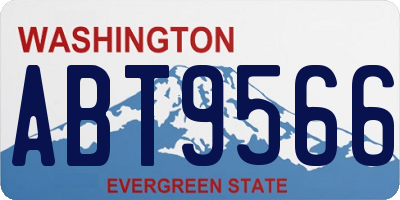 WA license plate ABT9566