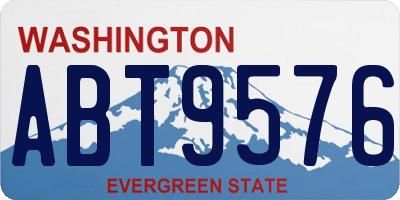 WA license plate ABT9576
