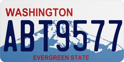WA license plate ABT9577