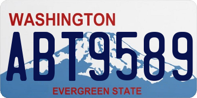 WA license plate ABT9589