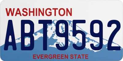 WA license plate ABT9592