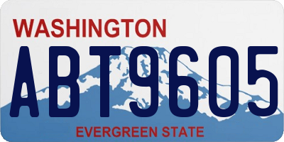 WA license plate ABT9605