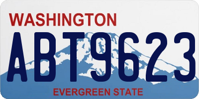 WA license plate ABT9623