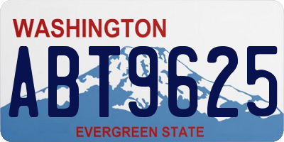 WA license plate ABT9625