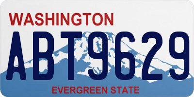 WA license plate ABT9629