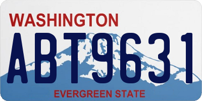WA license plate ABT9631