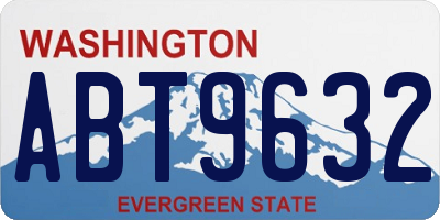 WA license plate ABT9632