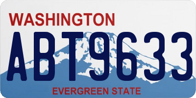 WA license plate ABT9633