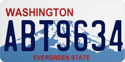 WA license plate ABT9634