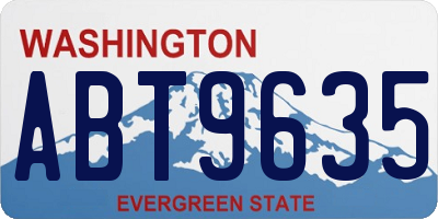 WA license plate ABT9635