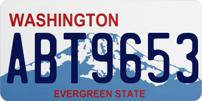 WA license plate ABT9653