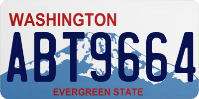WA license plate ABT9664
