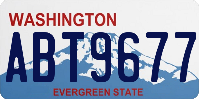 WA license plate ABT9677