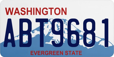 WA license plate ABT9681