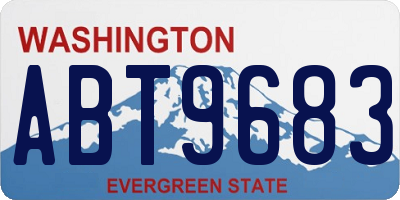 WA license plate ABT9683