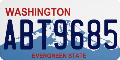 WA license plate ABT9685