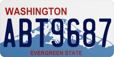WA license plate ABT9687