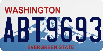 WA license plate ABT9693