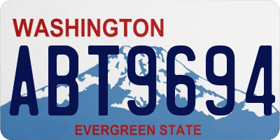 WA license plate ABT9694