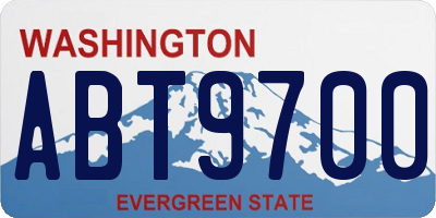 WA license plate ABT9700